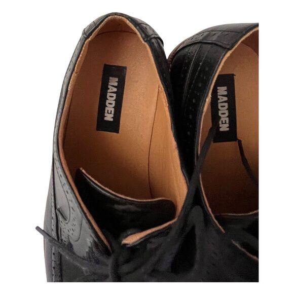 Mens Madden Black M-Amped Wingtip Derby Dress Shoes Lace Up Size 9M main image 6